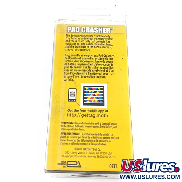 Booyah Pad Crasher Grenouille, Bleu Jaune, 14g, Anti-herbe, #10841