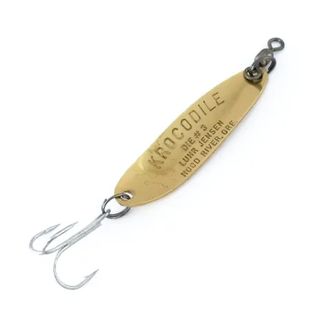 Luhr Jensen Krocodile Die #3, Or martelé, 10g, Cuillère ondulante, #10855