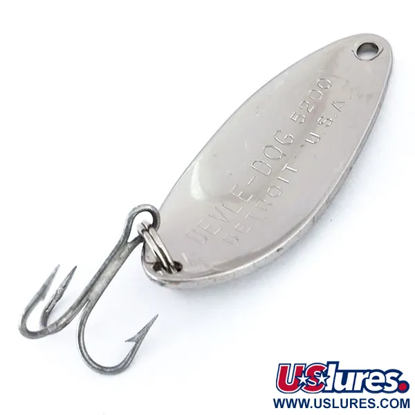 Dardevle Devle Dog 5200 Cuillère, Nickel, 7g, Vintage, #10877