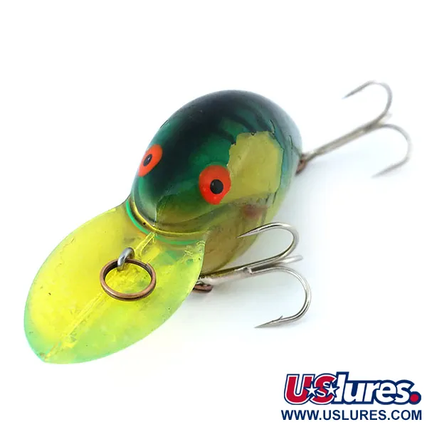 Bomber Fat A Crankbait, Vert Jaune, 18g, Suspending, #10903