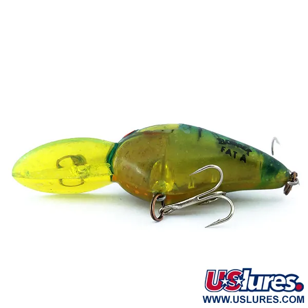 Bomber Fat A Crankbait, Vert Jaune, 18g, Suspending, #10903