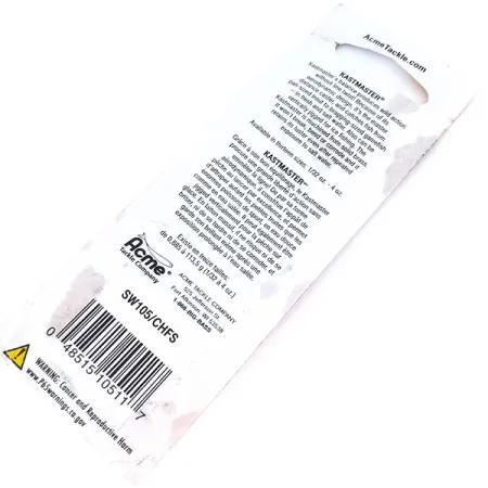 Acme Kastmaster UV Cuillère, Nickel / Orange, 3,5g, Finition UV, #10908