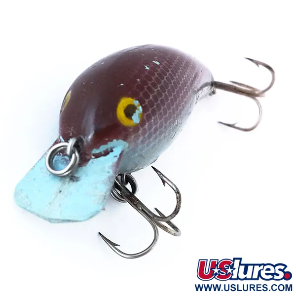 Cotton Cordell Big O Crankbait, Marron / Bleu Clair, 7g, Rattle, #10919