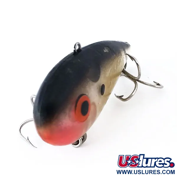 Bomber Pinfish Hard Knock Crankbait, Black Red, 12g, Bruiteur, #10924