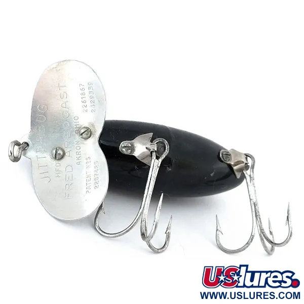 Fred Arbogast Jitterbug Leurre Surface, Black, 14g, Bavette Métal, #10941