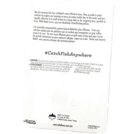 Rebel Ultralight Kit Set de Leurres, Fire Tiger, 4 Leurres, #10944