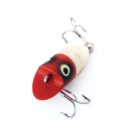 Heddon Tiny Lucky 13 Popper, Rouge / Blanc, 5,5g, Leurre Surface, #10992