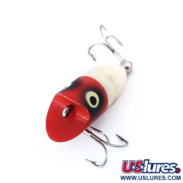 Heddon Tiny Lucky 13 Popper, Rouge / Blanc, 5,5g, Leurre Surface, #10992