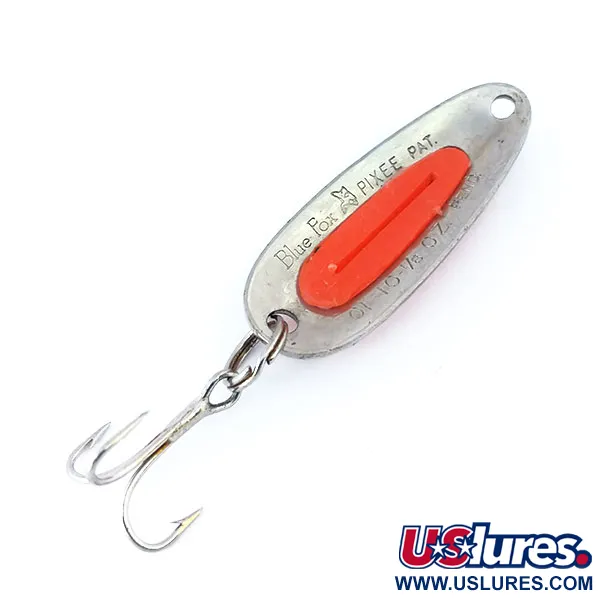 Blue Fox Pixee UV Cuillère, Nickel/Rouge, 4.5g, Insert UV, #11006
