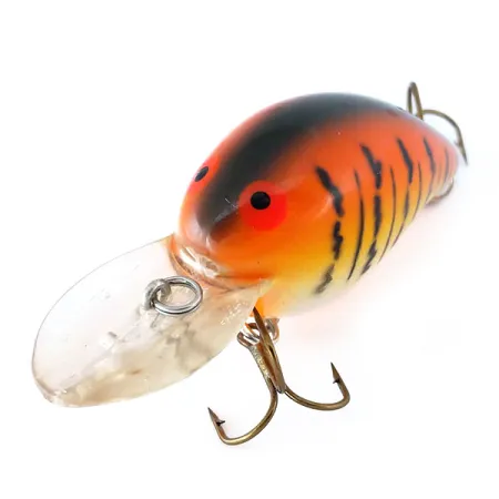 Bomber Fat A B05F Crankbait, Red Tiger, 10g, Flottant, #11083