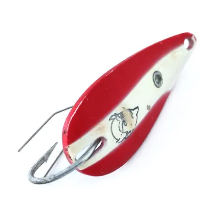 Weedless Dardevle Spinnie Cuiller, Rouge/Blanc/Nickel, 9g, Anti-herbe #11103