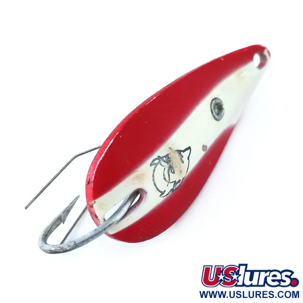 Weedless Dardevle Spinnie Cuiller, Rouge/Blanc/Nickel, 9g, Anti-herbe #11103