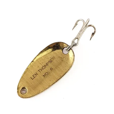 Len Thompson #6 Cuillère, Rouge / Blanc / Laiton, 3.5g, Classique, #11190