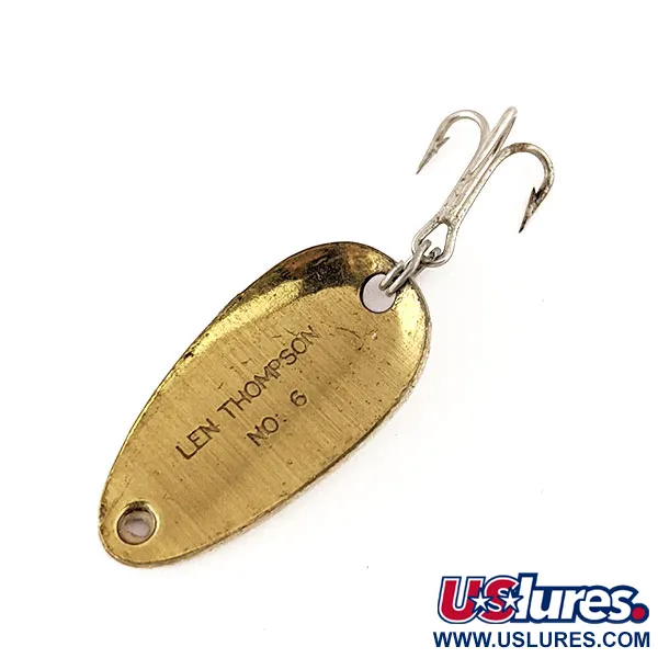 Len Thompson #6 Cuillère, Rouge / Blanc / Laiton, 3.5g, Classique, #11190