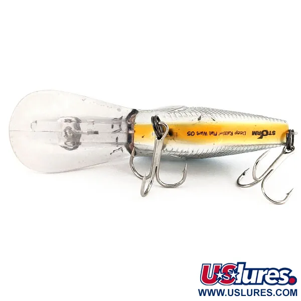 Storm Deep Rattlin Flat Wart 05 Crankbait, Argent-Bleu, 10g, #11214