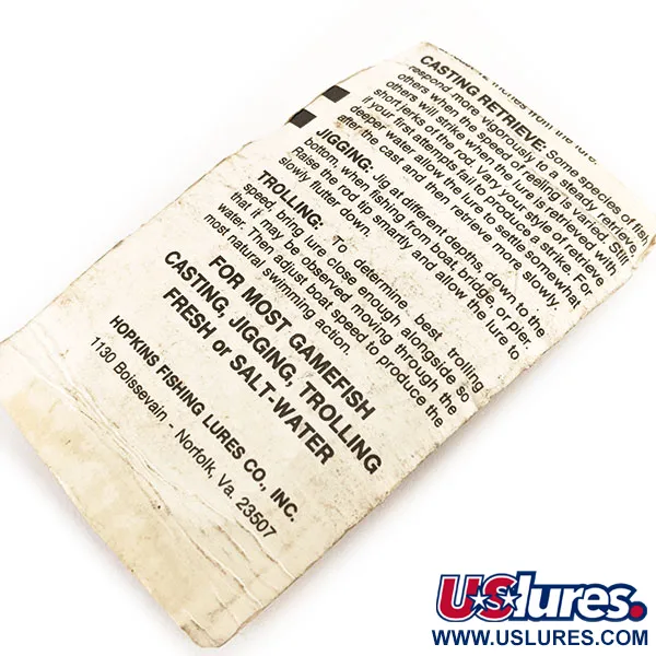 Hopkins s1 Jig Lure, Nickel martelé, 9g, Jigging vertical, #11239