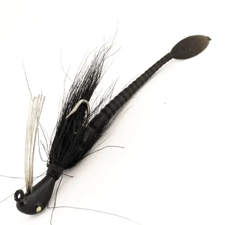Cotton Cordell Banana Head Tattle-Tail Jig, Noir, 14g, Anti-herbe, #11260