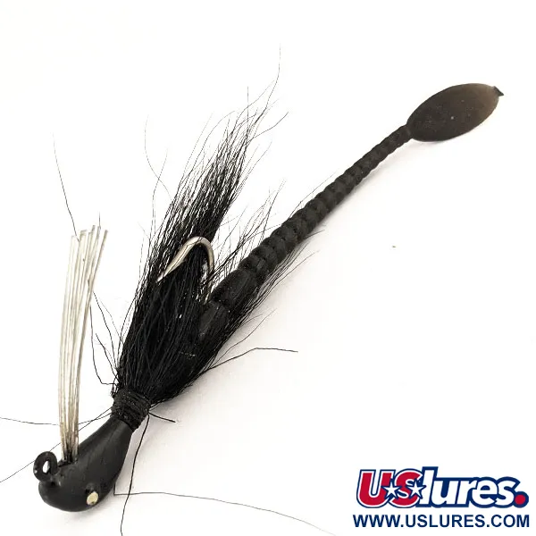 Cotton Cordell Banana Head Tattle-Tail Jig, Noir, 14g, Anti-herbe, #11260