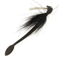 Cotton Cordell Banana Head Tattle-Tail Jig + Tattle-Tail Worm (Vintage, années 1970)