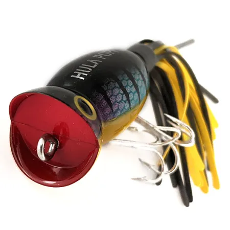 Fred Arbogast Hula Popper Poppers, Tiger, 10g, Jupe Caoutchouc, #11302