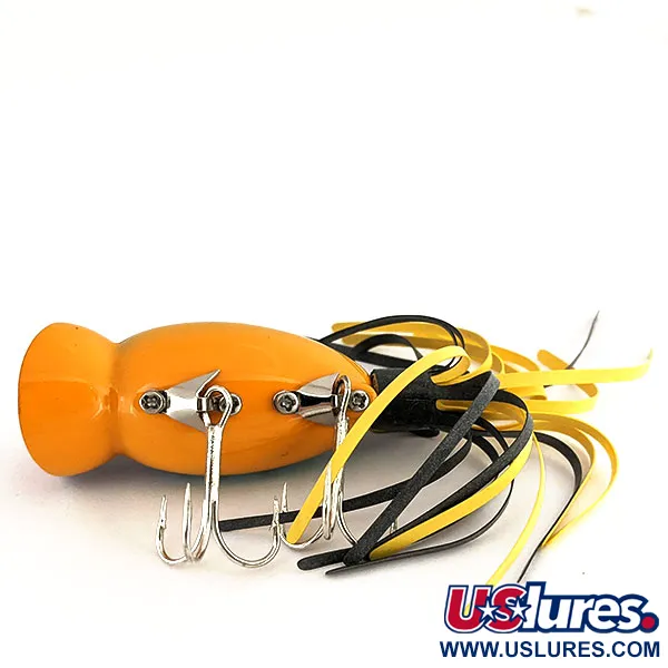 Fred Arbogast Hula Popper Poppers, Tiger, 10g, Jupe Caoutchouc, #11302