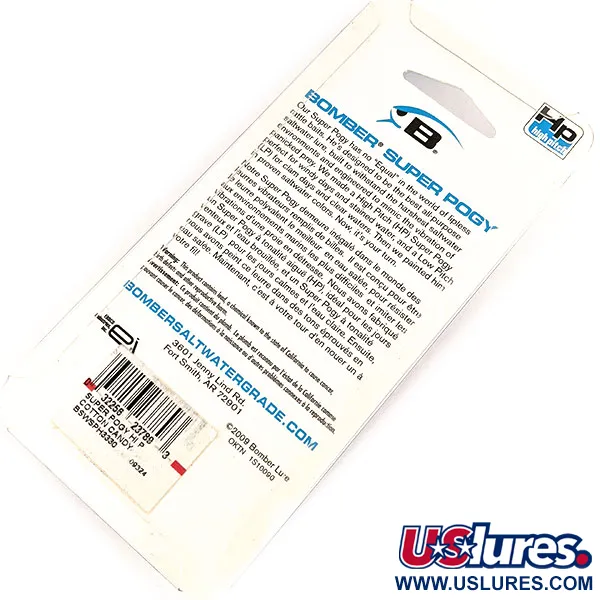 Bomber Super Pogy Lipless Rattle Bait, Cotton Candy, 39g, HP, #11408