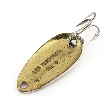 Len Thompson #6 Cuillère, Blanc/Rouge, 3.5g, Laiton, #11312