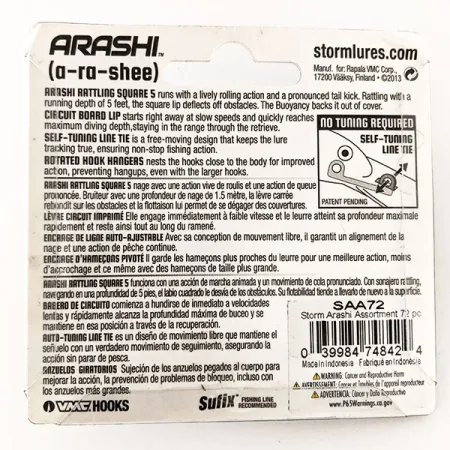 Storm Arashi Rattling Square 5 Crankbait, Bluegill, 18g, Bavette GFK, #11332