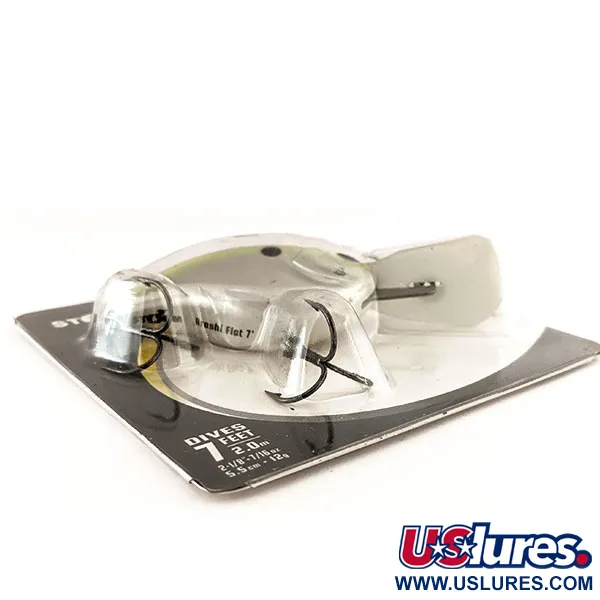 Storm Arashi Rattling Flat 7 Crankbait, Bleu/Argent, 12g, #11347