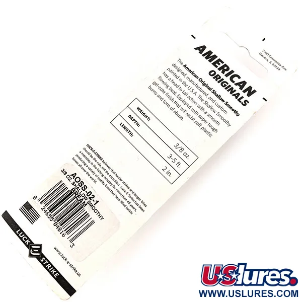 Luck E Strike Shallow Smoothy Poisson Nageur, Tigre Brun, 11g, #11348