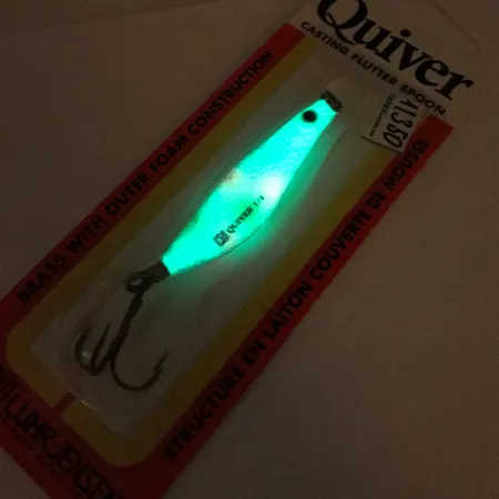 Luhr Jensen Quiver Glow Cuillère, Phospho, 7g, Laiton/Mousse, #11350