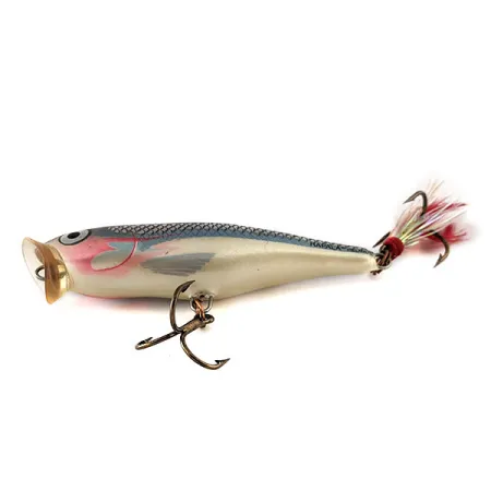 Rapala Skitter Pop SP 07 Popper, Silver Black, 7g, Queue Plumée, #11372