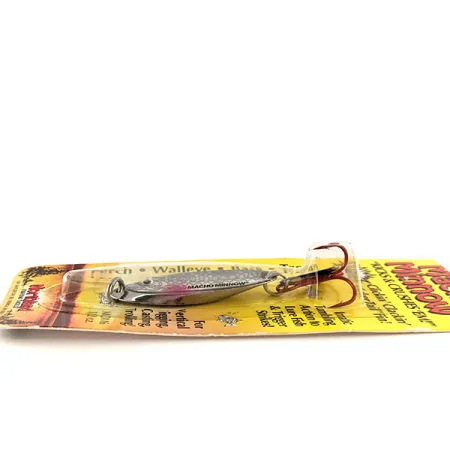 Northland Macho Minnow Jig Lure, Rainbow Silver, 14g, KickerTail, #11393