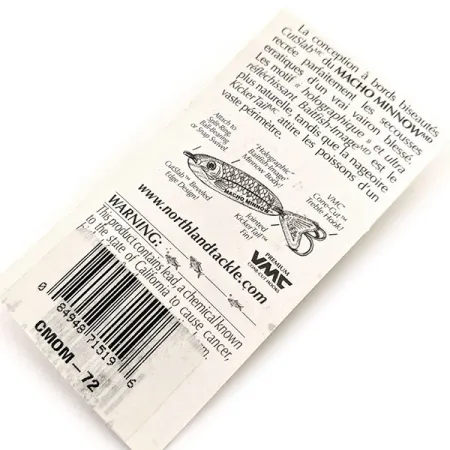 Northland Macho Minnow Jig Lure, Rouge/Vert/Or, 14g, KickerTail, #11395