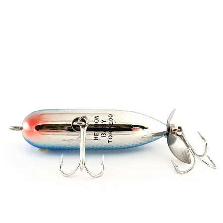 Heddon Baby Torpedo Leurre de Surface, Argent / Bleu, 7g, Hélice, #11402