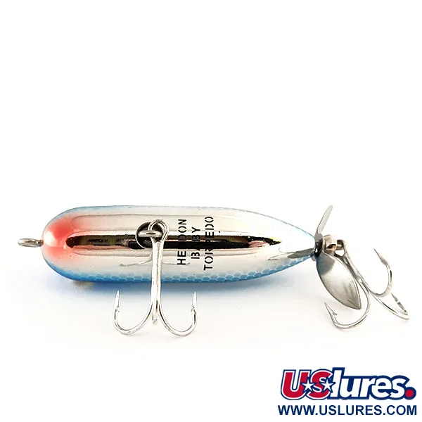 Heddon Baby Torpedo Leurre de Surface, Argent / Bleu, 7g, Hélice, #11402