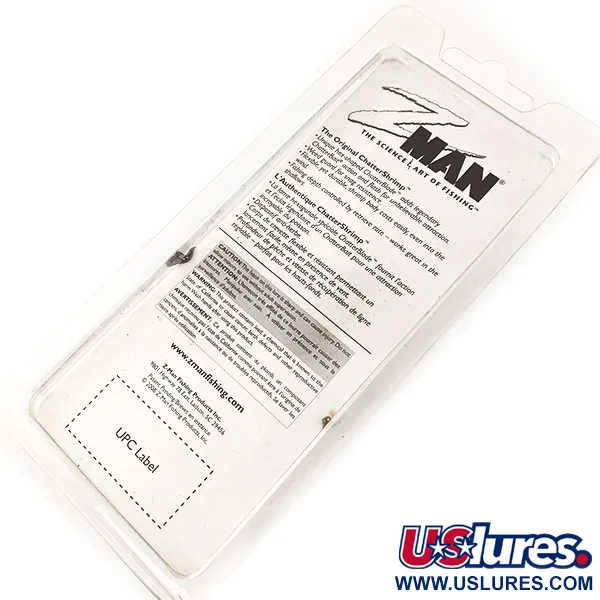 Z-Man Chatter Shrimp Chatterbait, Noir / Pailleté, 14g, Anti-herbe, #11403