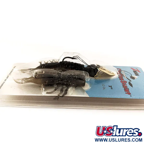 Z-Man Chatter Shrimp Chatterbait, Noir / Pailleté, 14g, Anti-herbe, #11403