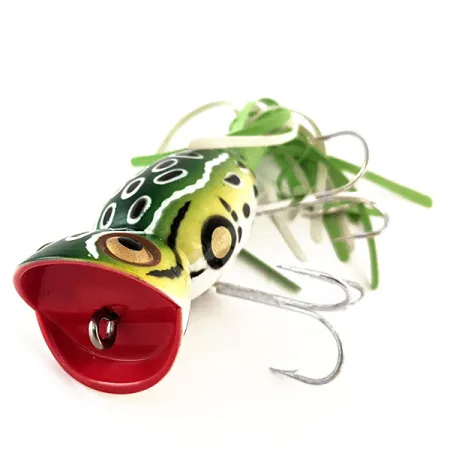 Fred Arbogast Hula Popper Leurre surface, Frog, 14g, Jupe, #11426