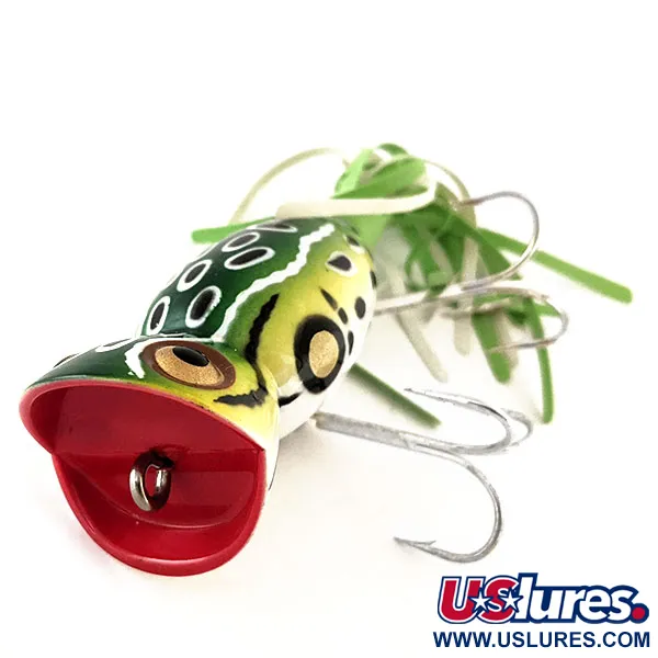 Fred Arbogast Hula Popper Leurre surface, Frog, 14g, Jupe, #11426