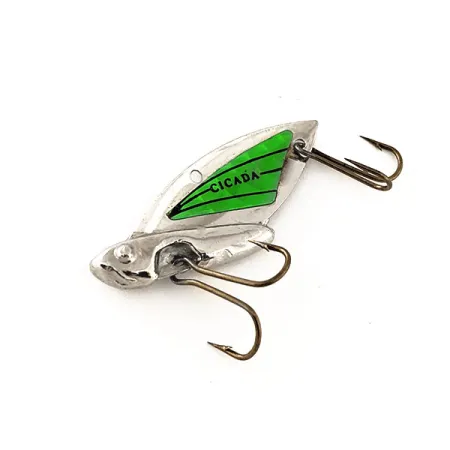 Reef Runner Cicada Lame, Nickel / Vert, 6g, Aile Luminescente, #11430