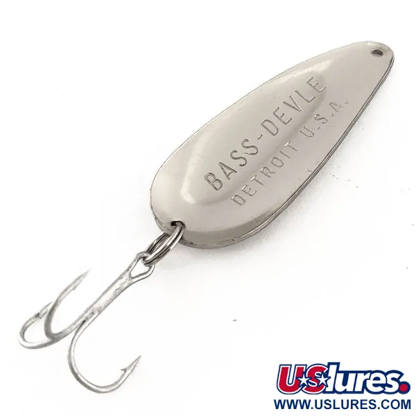 Dardevle Bass-Devle Cuillère, Nickel, 12g, Nage oscillante, #11446