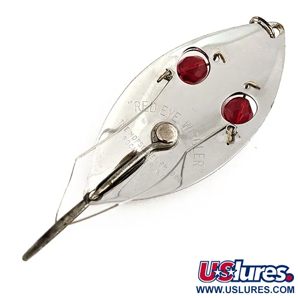 Hofschneider Weedless Red Eye Wiggler Cuiller, Nickel/Rouge, 25g, #11561