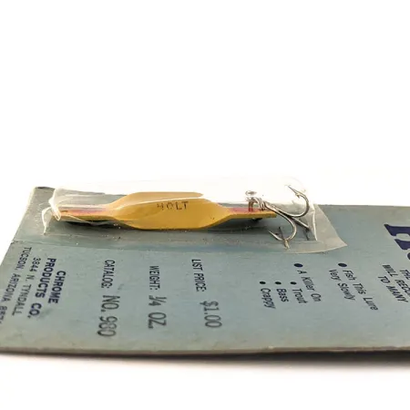 Holt lures Vintage Cuillère, Jaune-Rouge, 7g, Chrome Products Co, #11567