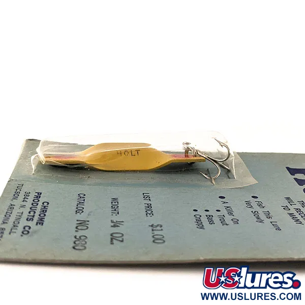 Holt lures Vintage Cuillère, Jaune-Rouge, 7g, Chrome Products Co, #11567