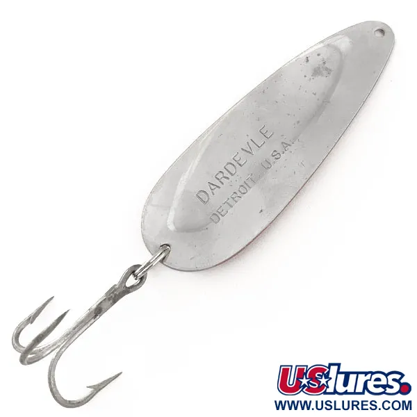 Dardevle Cuillère, Rouge/Blanc/Nickel, 28g, Design icône, #11582
