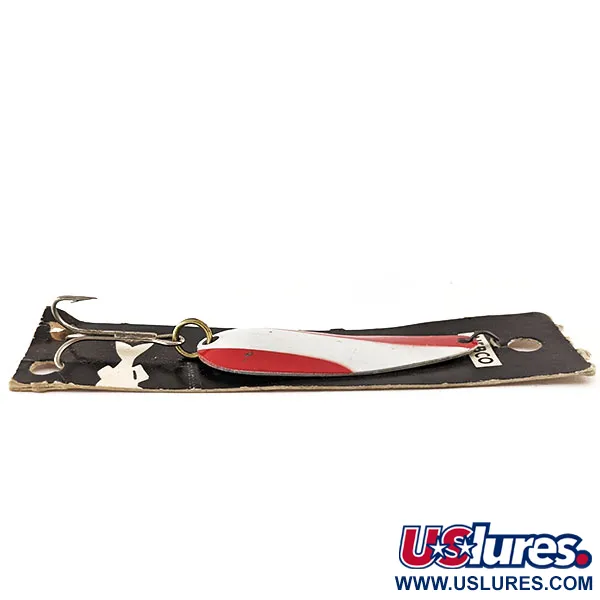 Nebco FlashBait 266 Cuiller, Rouge / Blanc, 10g, Vintage USA, #11623