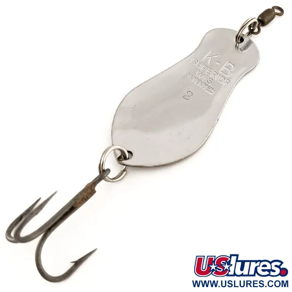 K-B Bait K-B Spoon 2 Cuillère, Nickel, 14g, Vintage, #11654