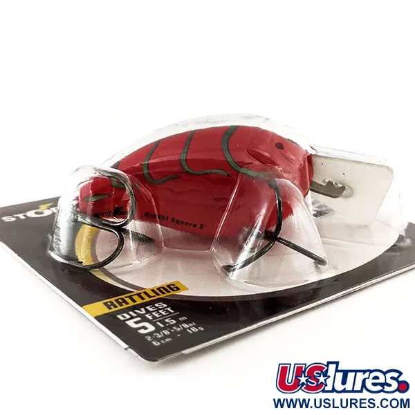 Storm Arashi Rattling Square 5 Crankbait, Red Craw, 18g, bruiteur, #11672