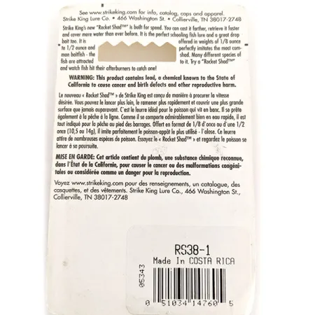 Strike King Rocket Shad Spinnerbait, Chartreuse, 10,6g, Palette Colorado, #RS-38